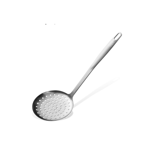 Stainless Steel Skimmer 36cm, Shapely Design, Stainless Steel, Satin-Finished Surface (Colour: Silver), Dishwasher safe